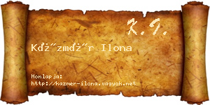 Kázmér Ilona névjegykártya