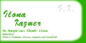 ilona kazmer business card